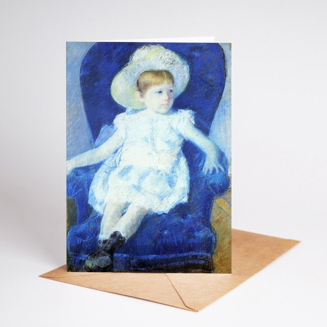 Elsie i en blå stol | Mary Cassatt Kort (Skapare uppladdad)