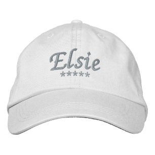 Elsie Namn Broderad Keps