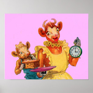 Elsie the Cow and dottern Beulah - det är "Kaktide Poster