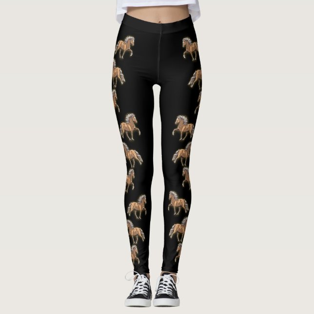Elska art décoisländska leggings (Framsida)