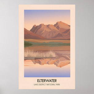 Elterwater Lake District Resemålning Poster