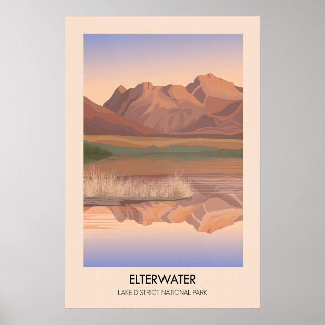 Elterwater Lake District Resemålning Poster (Framsidan)