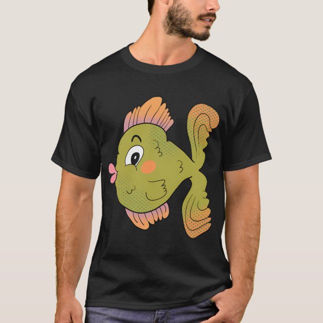 Elton den tropiska fisken t shirt (Framsida)