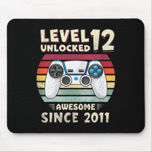 Elva 11år födelsedag Pojke Rolig Gamer 11:e 11 år Musmatta