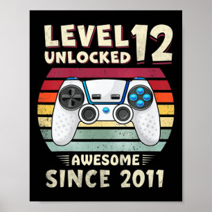 Elva 11år födelsedags Pojke Rolig Gamer 11:e 11 År Poster