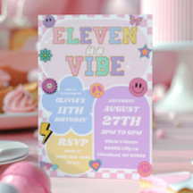 Elva är en Vibe Preppy Patch 11:e Födelsedagsfeste