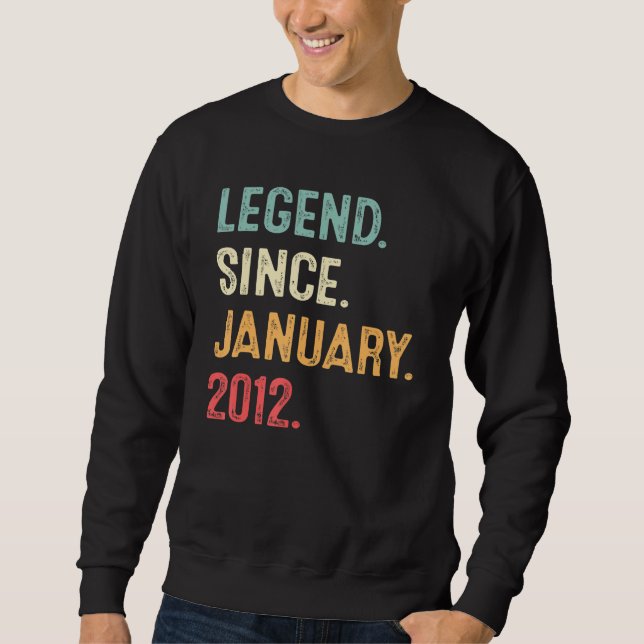 Elva år gammal förklaring sedan januari 2012 Elfte Lång Ärmad Tröja (Framsida)