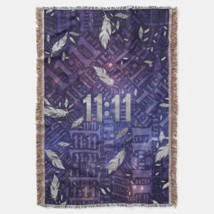 Elva Elva Numerology Mönster Angel Feathers #1 Filt