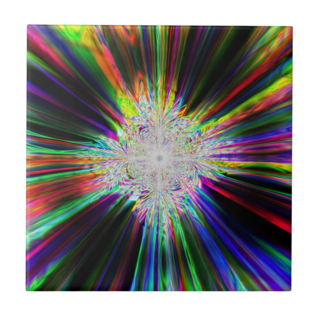 Elva för Iridescent Chrome Kakelplatta (Framsidan)