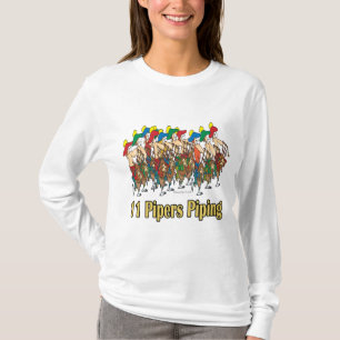 elva för rörledningar 11:e julklumsdagen t-shirt