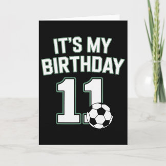 Elva fotboll Det är min födelsedag 11 ungdomsspela Kort