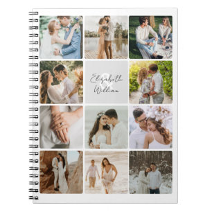 Elva Photo Collage Simple Newly Weds Family Anteckningsbok