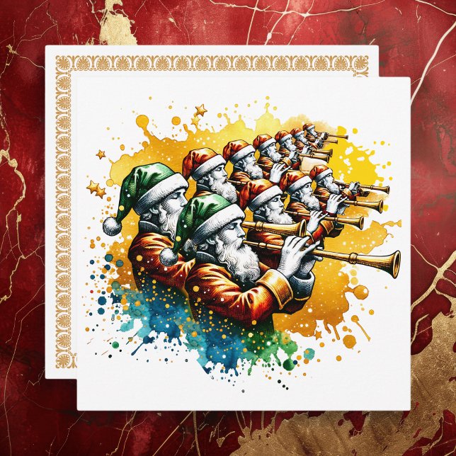 Elva piper pipar | Julens tolv dagar Julkort (Skapare uppladdad)