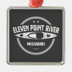 Elva Point River Missouri Kayaking Julgransprydnad Metall