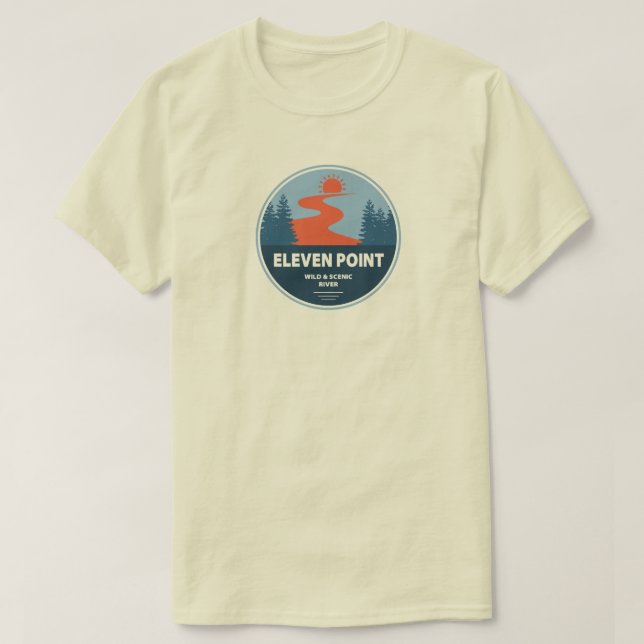 Elva Point Vild och Scenia River Missouri T Shirt (Design framsida)