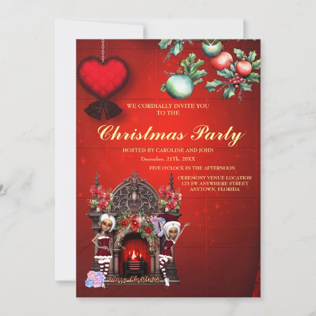 Elvar tittar fram emot jul. inbjudningar (Framsida)