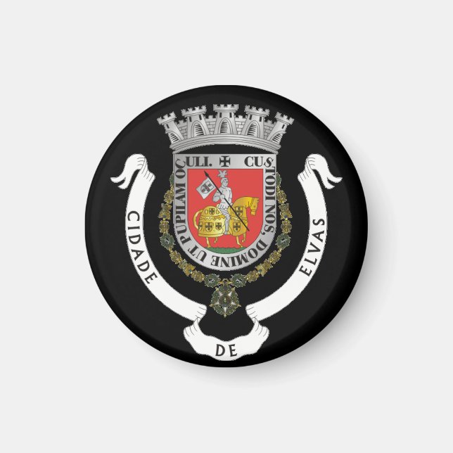 Elvas vapen, Portugal Magnet (Framsidan)