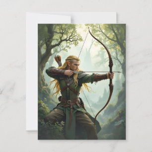 Elven Archer of the Woodland Realm Vykort