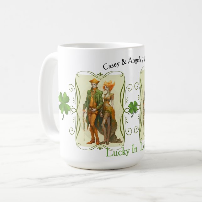 Elven Couple St. Patrick's Day Gift Mugg (Framsida vänster)
