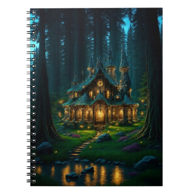 Elven Glade Castle Spiral Notebook Anteckningsbok (Framsidan)