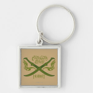 Elven Guards of Mirkwood Movie Icon Fyrkantig Silverfärgad Nyckelring
