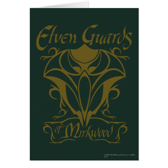 Elven Guards of Mirkwood Namn Hälsningskort (Framsidan)