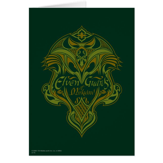 Elven Guards of Mirkwood Shield Icon Hälsningskort (Framsidan)
