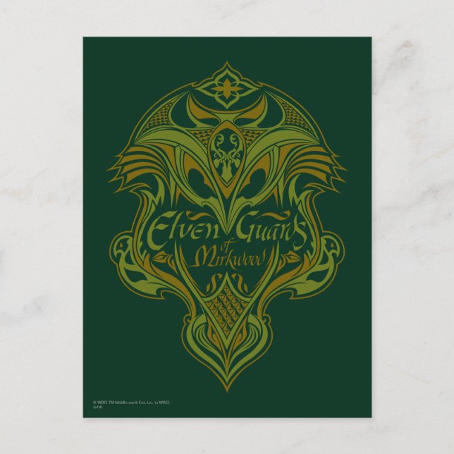 Elven Guards of Mirkwood Shield Icon Vykort (Framsida)