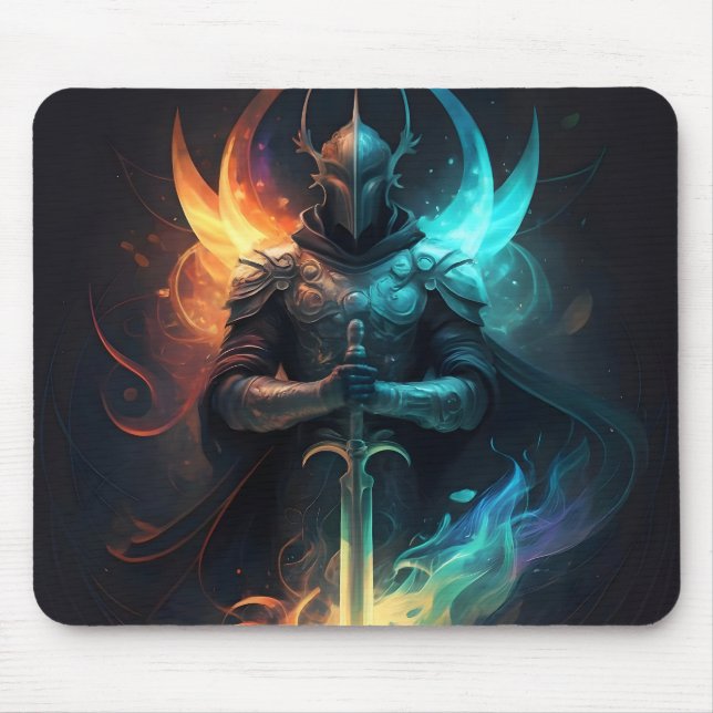 Elven Magic: Knight med Enchanted Sword Musmatta (Framsidan)