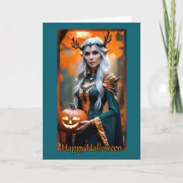 Elven Magic on Halloween Card Kort