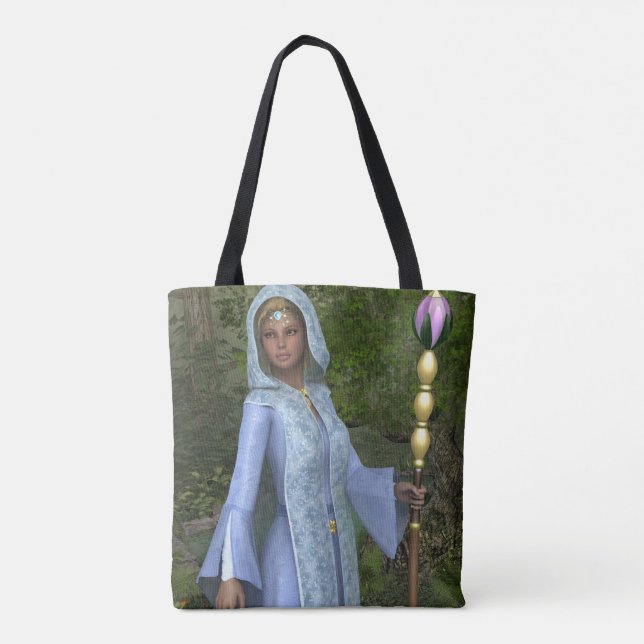 Elven Maiden All-over Print Tote Bag Tygkasse (Baksida)