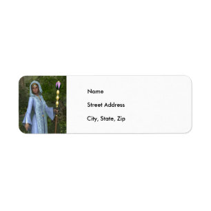 Elven Maiden in Blue Returadress Etikett