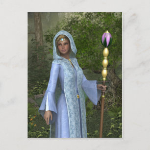Elven Maiden in Blue Vykort