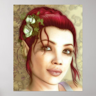 Elven Princess Fantasi Konst Poster