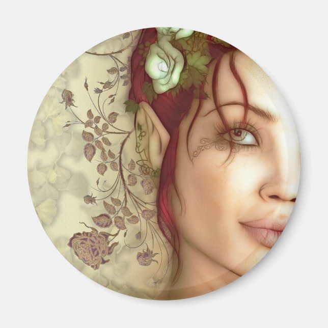Elven Princess Fantasy Art Magnet (Framsidan)