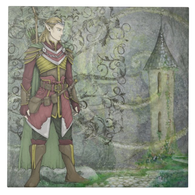 Elven Wanderer Returnerar Kakelplatta (Framsidan)