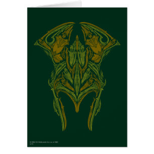 Elven Weapons Helmet Icon Hälsningskort