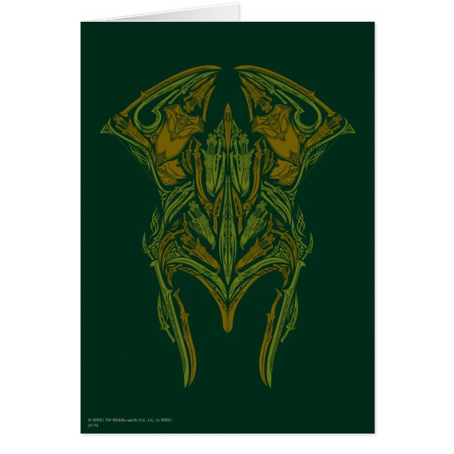 Elven Weapons Helmet Icon Hälsningskort (Framsidan)