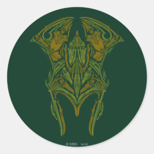 Elven Weapons Helmet Icon Runt Klistermärke
