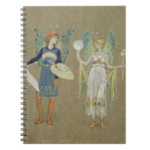 Elves and Fairy Painters, från 'Snögubbe' 1899 Anteckningsbok