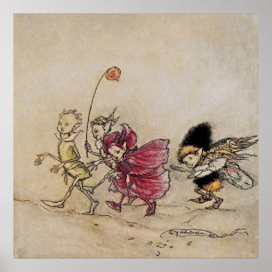 "Elves" Fairy Art av Arthur Rackham Poster