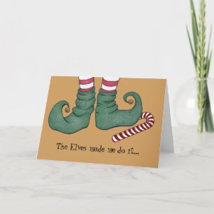 Elves fick mig att göra det... Helgdag Helgkort