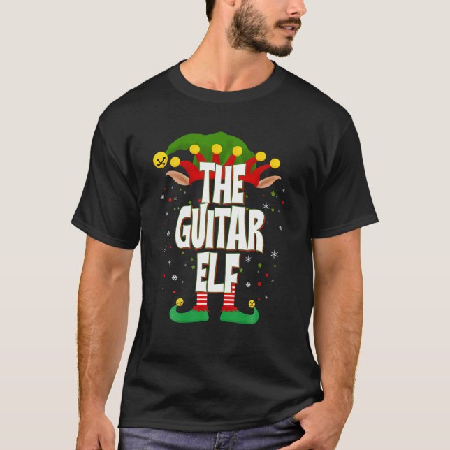 Elves Group, Guitar Elf-julen T Shirt (Framsida)