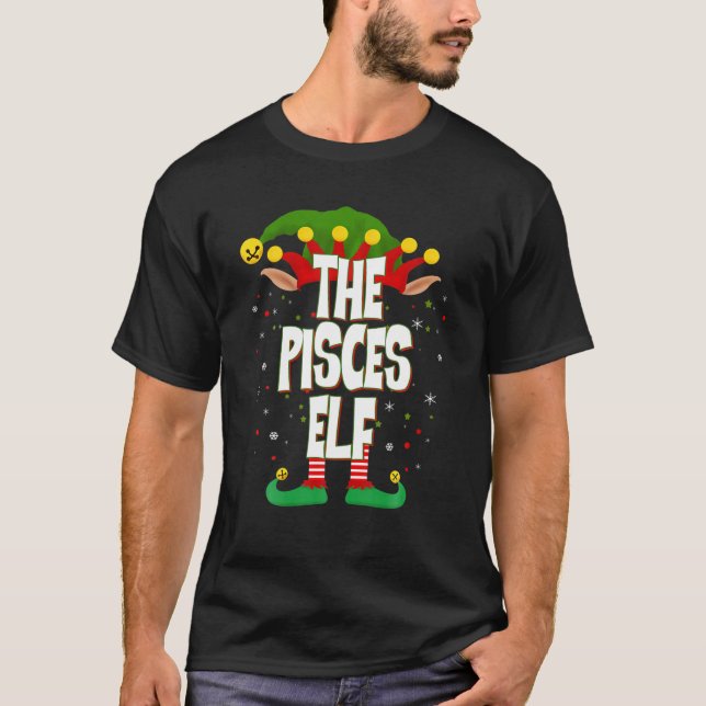 Elves Group, Pisces Elf-julen T Shirt (Framsida)