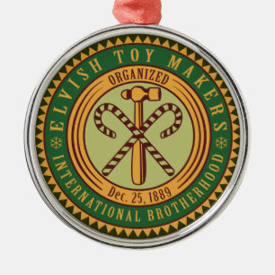 Elves Leksak Makers Union Seal jul Ornamet Julgransprydnad Metall