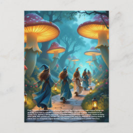 Elves Mushroom Vykort