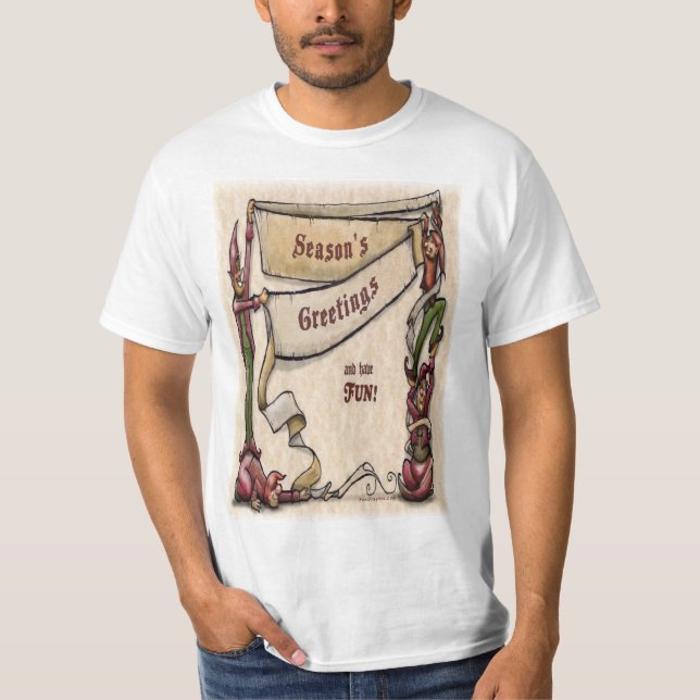 Elves - Säsongens hälsningar T Shirt (Framsida)