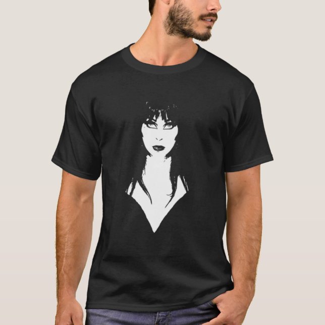 Elvira - Älskarinna i Mörken vit och ryggmärg T Shirt (Framsida)