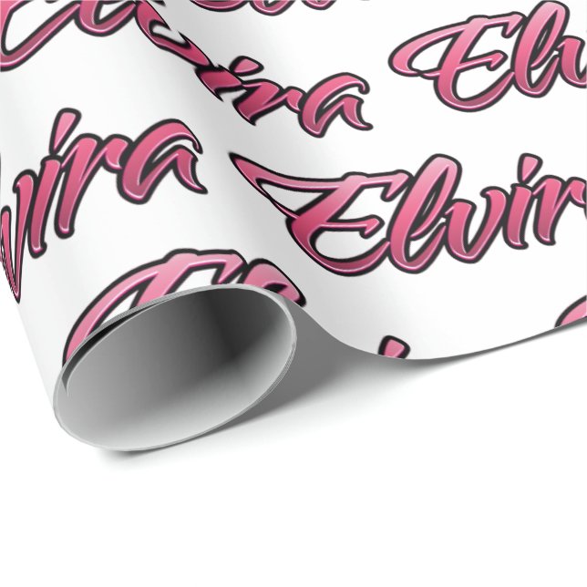 Elvira faded pink personalisiertes Geschenkpapier Presentpapper (Rullad Hörn)