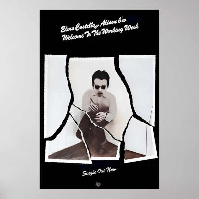 Elvis Costello 1977 Promo Poster Print 1 (Framsidan)
